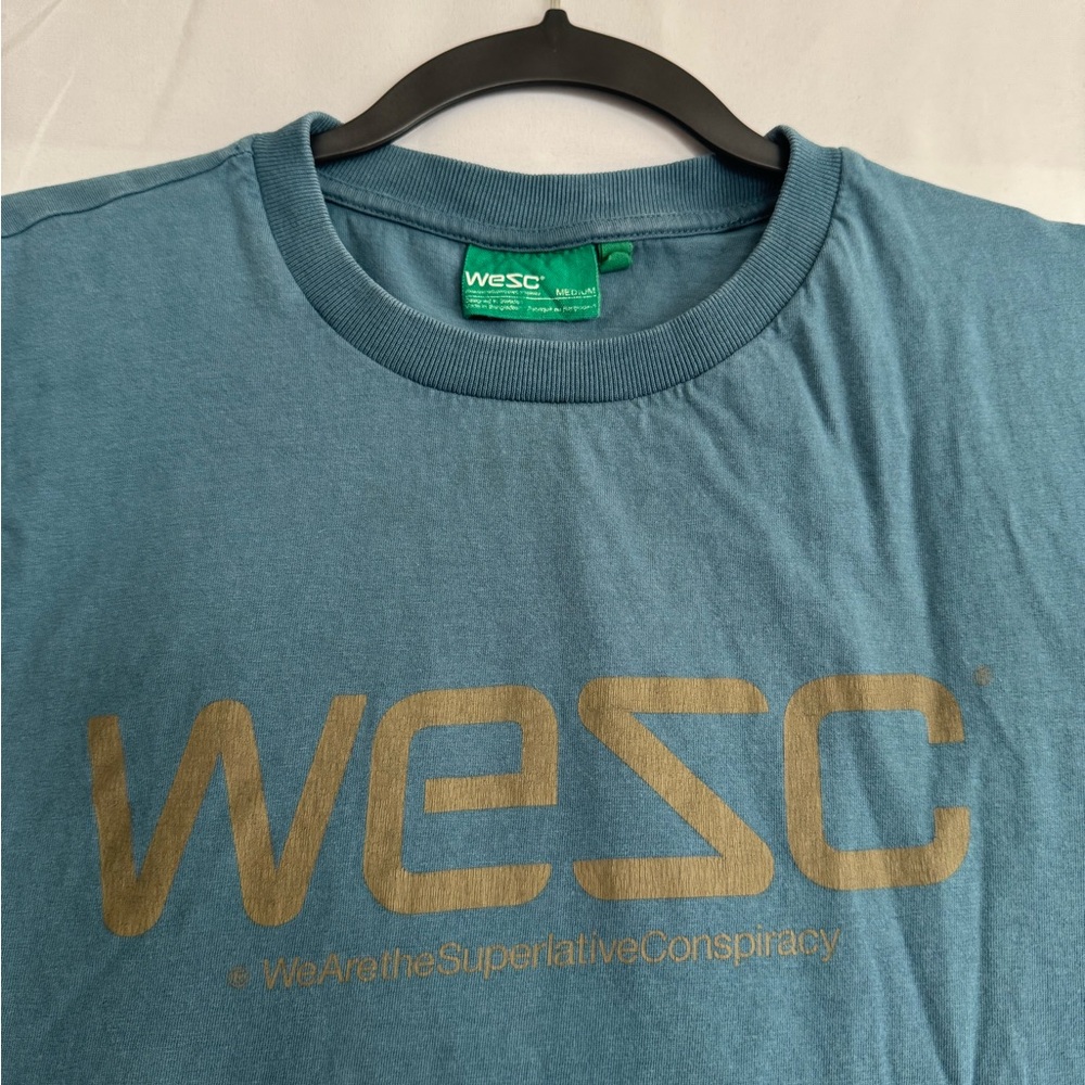Wesc Teal and Gold Logo T-Shirt